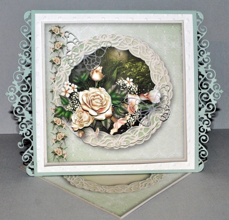 Cream Roses - Decoupage Card Mini Kit by Kristina Norbat