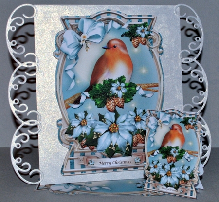 Winter Christmas Robin Bird Mini Kit by Kristina Norbat
