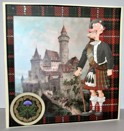 Scottish Old Man Kilt Decoupage Sheet by Kristina Norbat