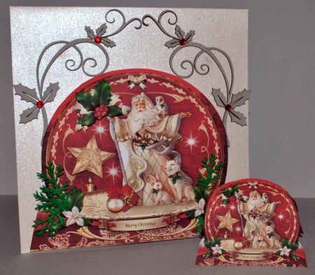 Festive Christmas Santa Claus with Animals Mini Kit by Kristina Norbat