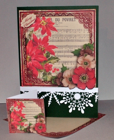 Vintage Christmas Poinsettia Card Kit 1040 by Kristina Norbat