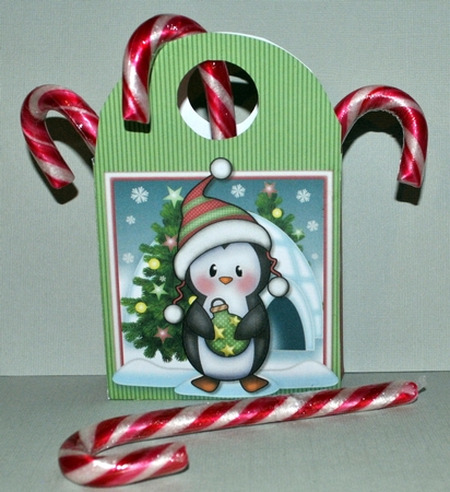 Penguin with Baubles Large Christmas Gift Bag by Kristina Norbat