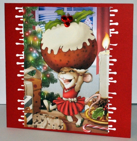 Mrs Christmas Pudding Mouse by Kristina Norbat