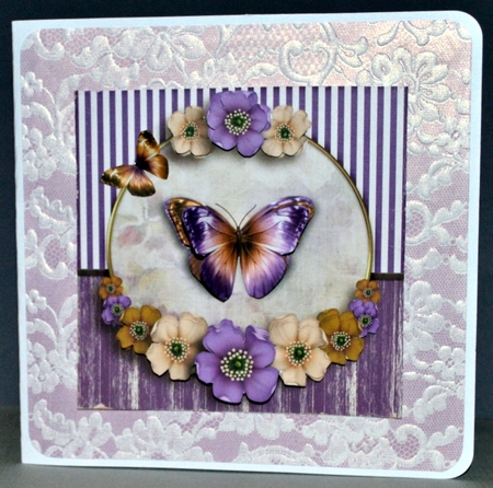 Vintage Butterflies Floral Card Kit 1051 by Kristina Norbat