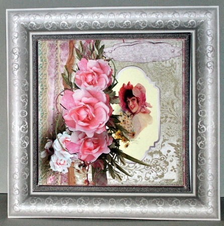 Pink rose and bonnet girl by Kristina Norbat