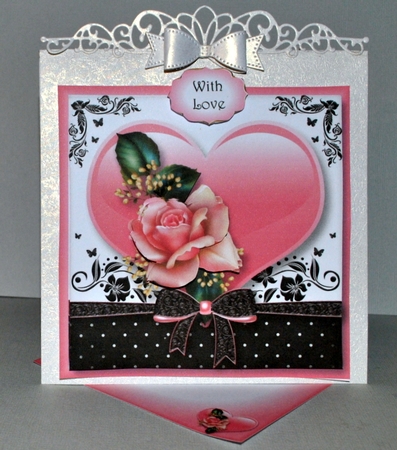 The Gift Of Hearts & Flowers - Pink Rose by Kristina Norbat