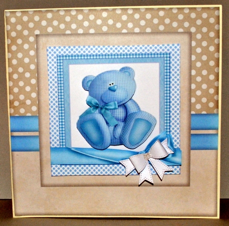 New baby Boy Gingham teddie Mini Kit by Kristina Norbat