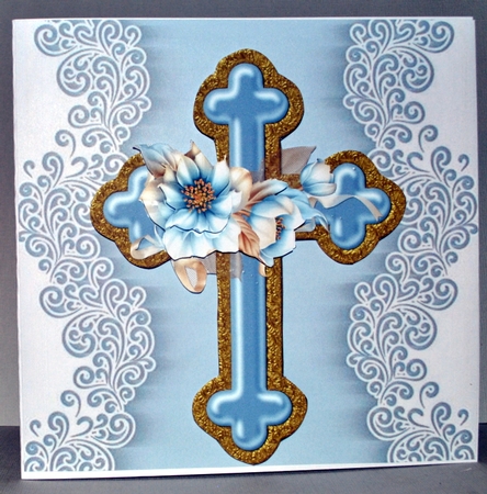 FLOWERS CROSS SET 1 - GOLD  by Kristina Norbat