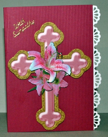 FLOWERS CROSS SET 1 - GOLD  by Kristina Norbat