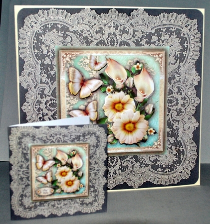 Vintage Cream Bouquet for All Occasions Card Mini Kit by Kristina Norbat