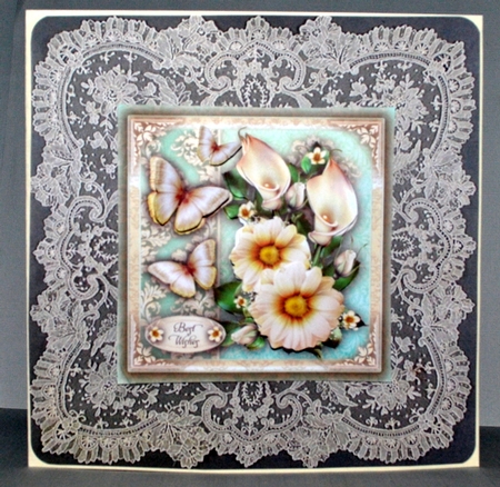 Vintage Cream Bouquet for All Occasions Card Mini Kit by Kristina Norbat