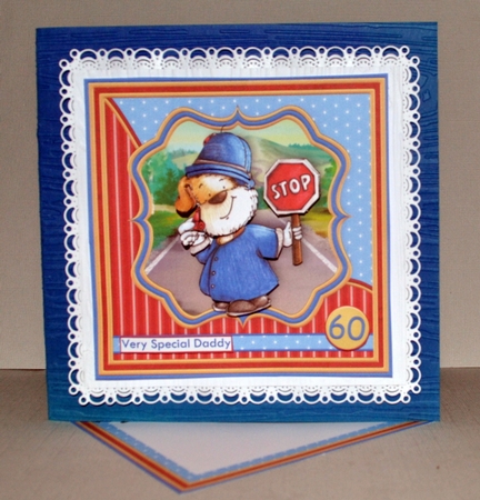 POLICE WARNING SLOW DOWN 7.5 Humorous Decoupage & Insert Mini Kit by Kristina Norbat