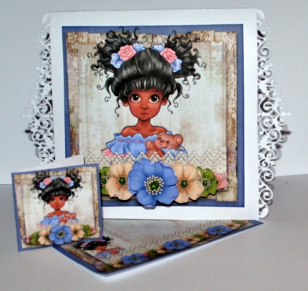 Vintage Wildrose Ethnic Girl Topper  by Kristina Norbat