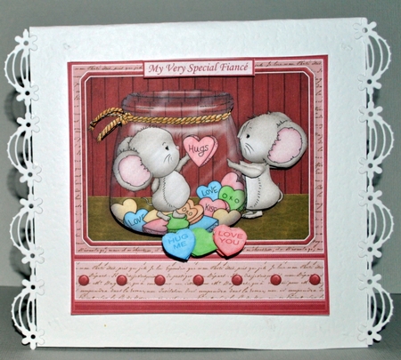 YOU HAVE MY MICEY HEART All Occasions 7.5 Decoupage & Insert Mini Kit by Kristina Norbat