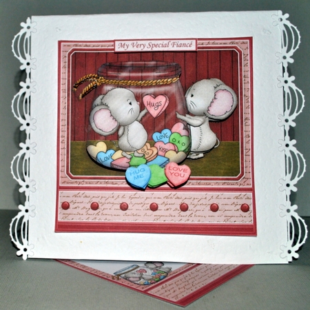 YOU HAVE MY MICEY HEART All Occasions 7.5 Decoupage & Insert Mini Kit by Kristina Norbat