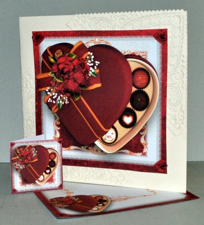 Gorgeous Romantic Chocolates Card Front Kit by Kristina Norbat