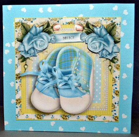 Little Steps Boy Card Front Kit by Kristina Norbat