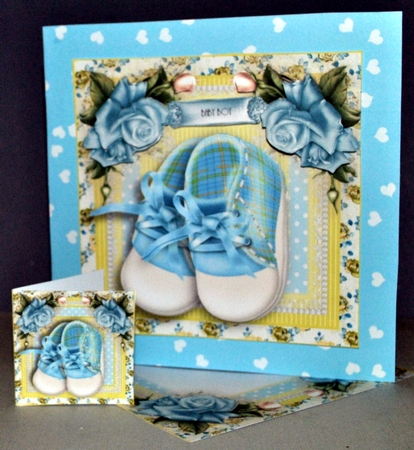 Little Steps Boy Card Front Kit by Kristina Norbat
