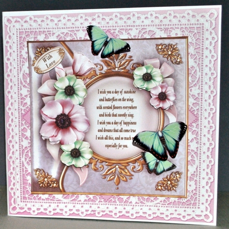 Soft Pink Anemone with Verse for All Occasions Card Mini Kit by Kristina Norbat