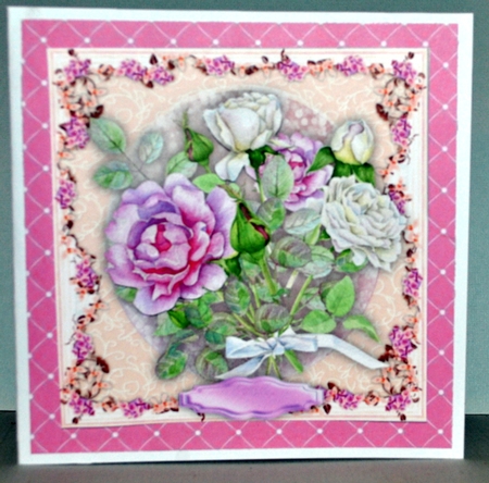 Beautiful Bouquet in a Rose Frame  by Kristina Norbat