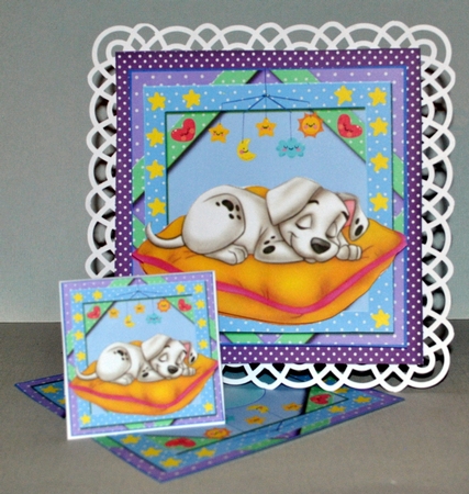 Baby Dalmation Card front Mini Kit by Kristina Norbat