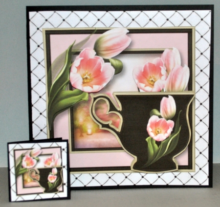 Enamel Teacup - Pale Pink Tulips by Kristina Norbat