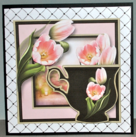 Enamel Teacup - Pale Pink Tulips by Kristina Norbat