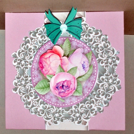 Beautiful Roses on a Stitched Oval Mat  by Kristina Norbat
