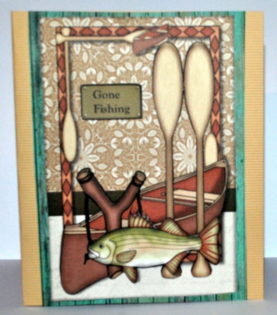 Male card Gone Fishing by Kristina Norbat