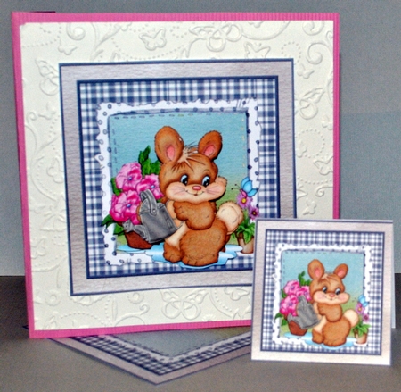Bunny waters the flowers by Kristina Norbat