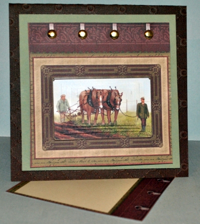 PLOUGHING IN THE MIST 8x8 Pyramage & Insert Mini Kit by Kristina Norbat