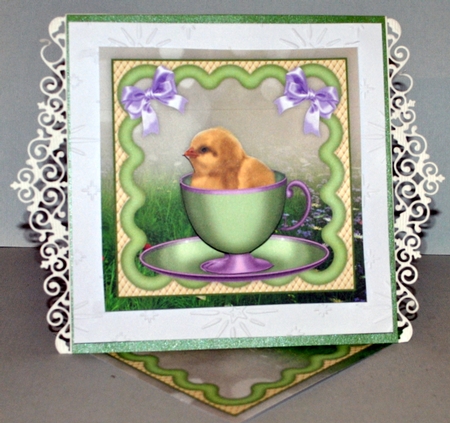 Cute Chicken In Teacup by Kristina Norbat