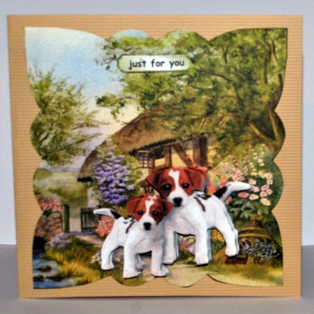 Scallop Topper Cute Doggies English Cottage new Home by Kristina Norbat