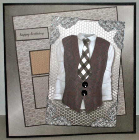 Male Card  Vest & Tie by Kristina Norbat