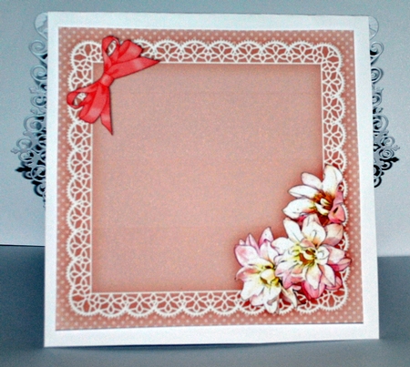 8x8 A Touch of Elegance Flowers Pearls and Lace matching insert by Kristina Norbat