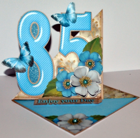 Vintage Easel 85th Birthday Card Kit 1180 by Kristina Norbat