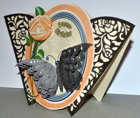 Black butterfly with graduated layers by Kristina Norbat