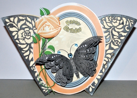 Black butterfly with graduated layers by Kristina Norbat