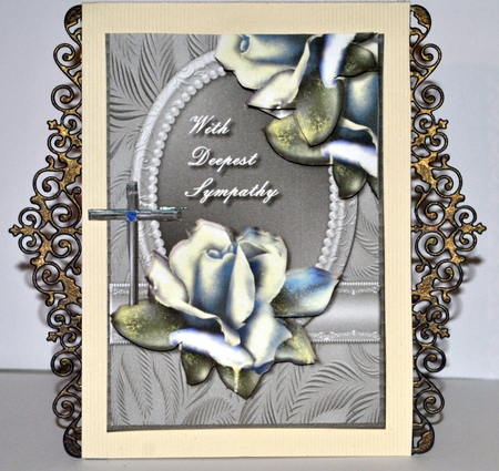 Sympathy Winter Roses Quick Card by Kristina Norbat