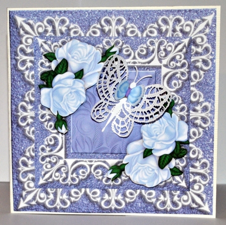 White Roses In Vintage Frame by Kristina Norbat