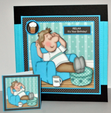 Relaxing Dave Mini Kit With Ages 30, 40, 50 Male Birthday/Fathers Day by Kristina Norbat