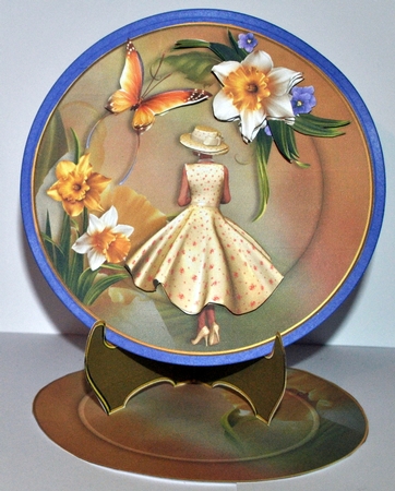 Step Into Spring Plate Card & Stand Mini-Kit by Kristina Norbat
