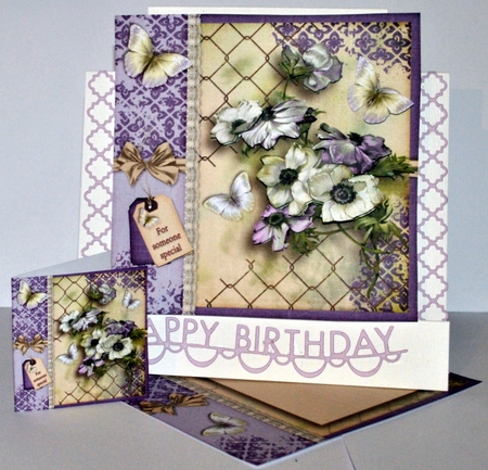 Vintage Flowers Purple Creme Dream 1272 by Kristina Norbat