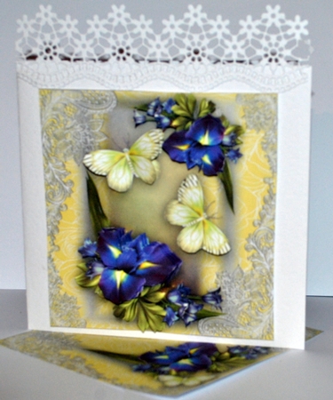 Lemon flutters 8x8 Card Front Kit by Kristina Norbat