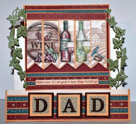 WINE DONT KEEP THINGS BOTTLED UP 7.5 Alphabet and Age Quick Card Kit Create Any Name by Kristina Norbat