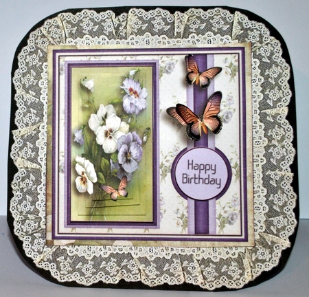 Vintage Card Topper Purple Fantasy 1274 by Kristina Norbat