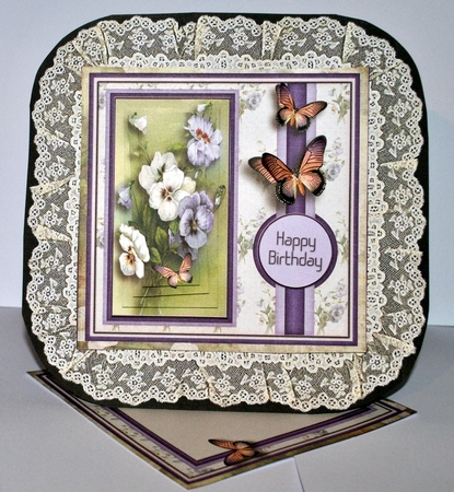 Vintage Card Topper Purple Fantasy 1274 by Kristina Norbat