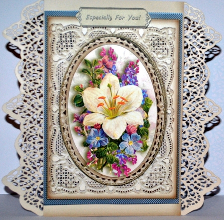 Vintage Floral 6x8 Card Front Kit 1 by Kristina Norbat