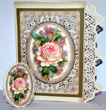 Vintage Floral 6x8 Card Front Kit 5 by Kristina Norbat