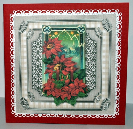 Vintage Christmas Poinsettias & Candles by Kristina Norbat